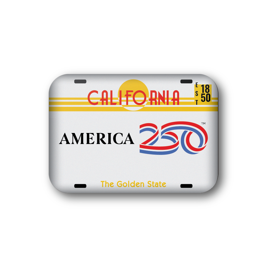 California Blue 250 License Plate | Officially Licensed America250™