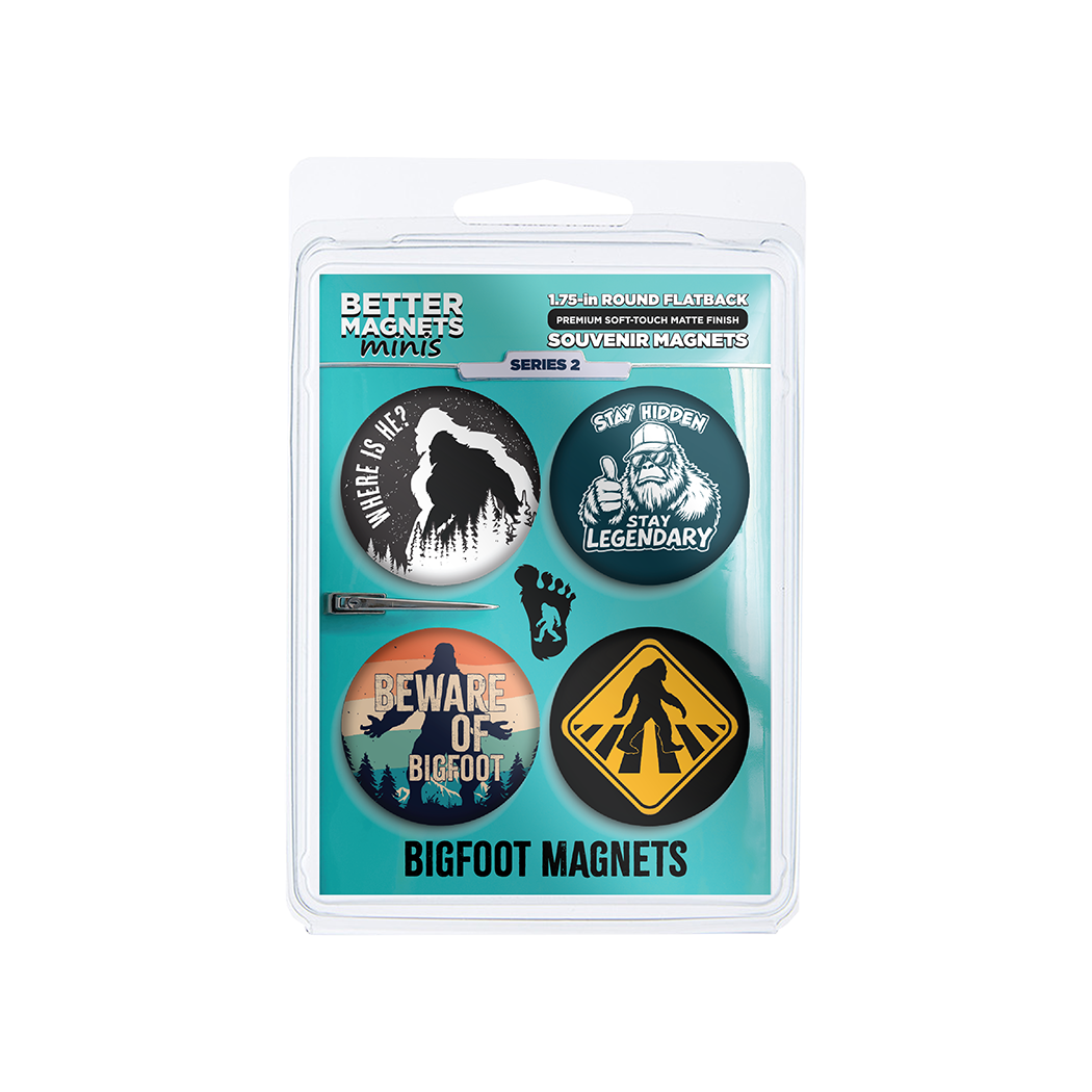 Bigfoot Magnets Series 2 | 4-Pack