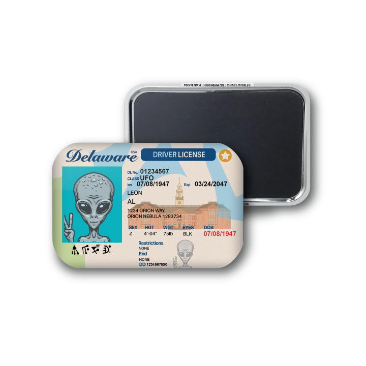 Delaware Mini Alien Driver License