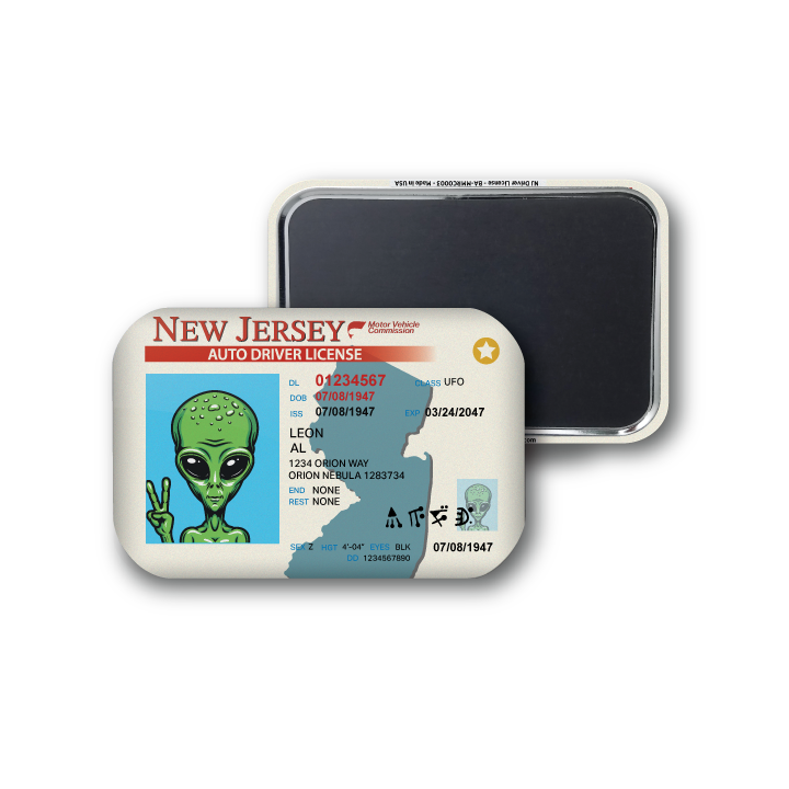New Jersey Mini Alien Driver License