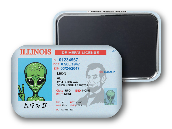 Illinois Mini Alien Driver License