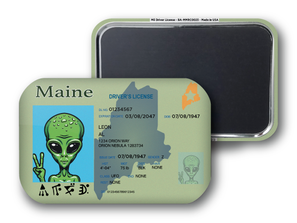 Maine Mini Alien Driver License