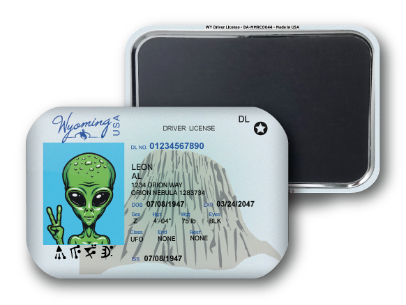 Wyoming Mini Alien Driver License