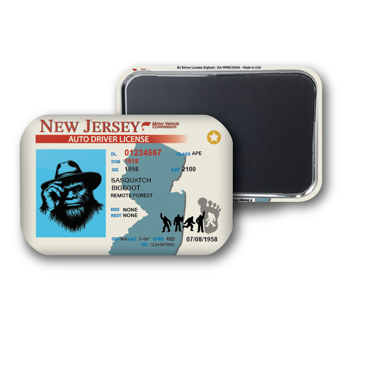 New Jersey Mini Bigfoot Driver License