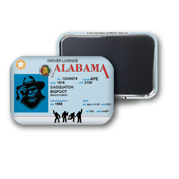 Alabama Bigfoot Drivers License