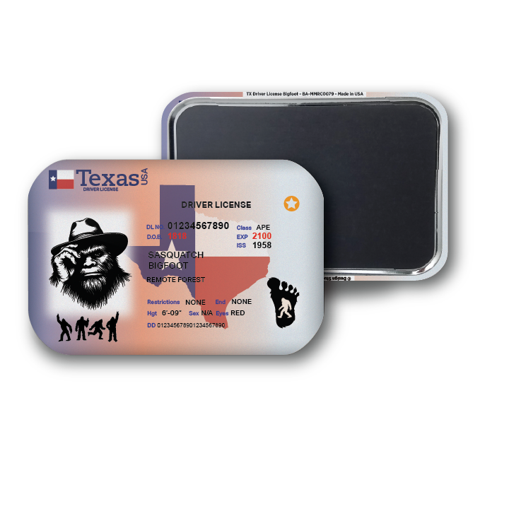 Texas Mini Bigfoot Driver License