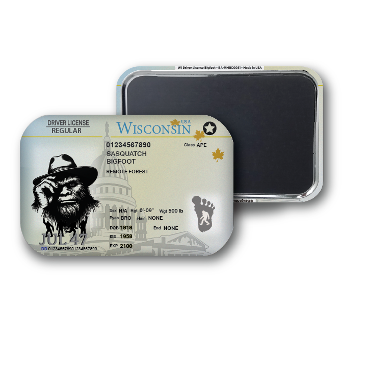 Wisconsin Mini Bigfoot Driver License