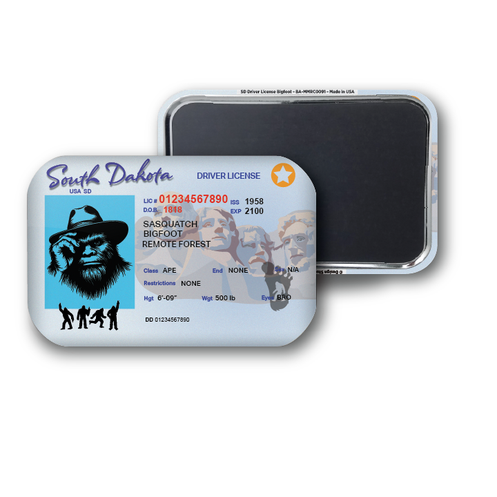 South Dakota Mini Bigfoot Driver License