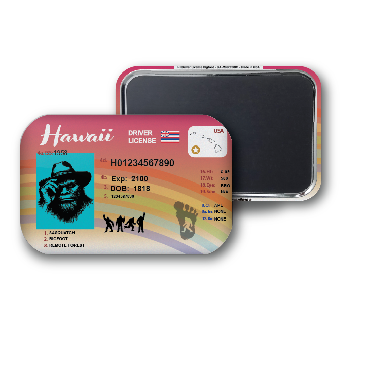 Hawaii Mini Bigfoot Driver License