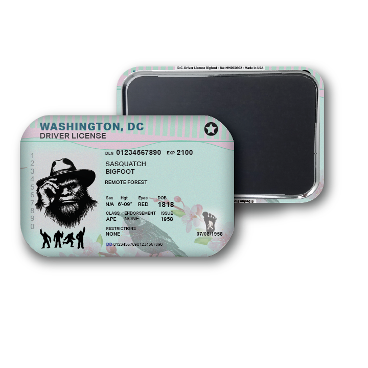 Washington D.C. Mini Bigfoot Driver License