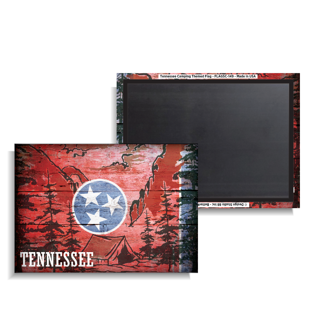 Tennessee Camping Themed Flag