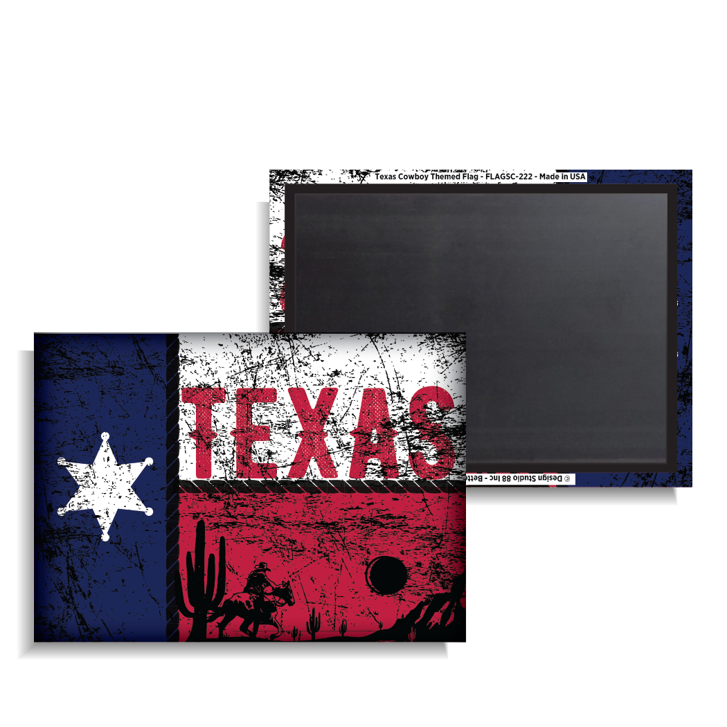 Texas Cowboy Themed Flag
