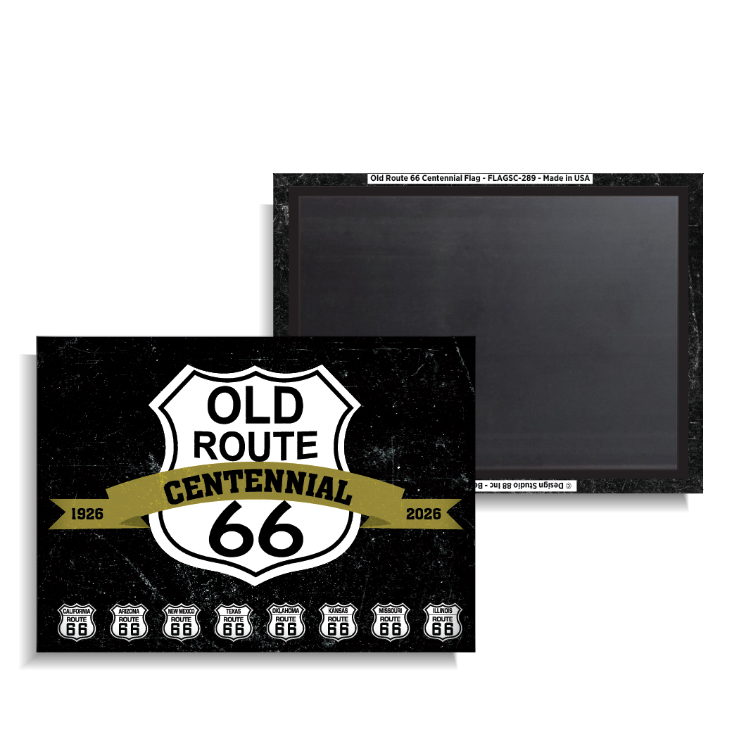 Old Route 66 Centennial Flag