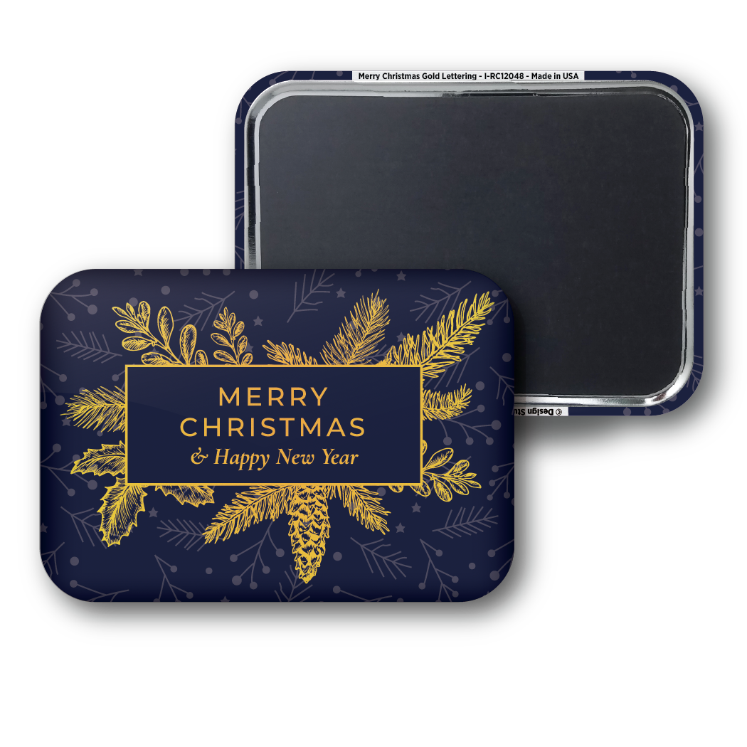 Merry Christmas Gold Lettering