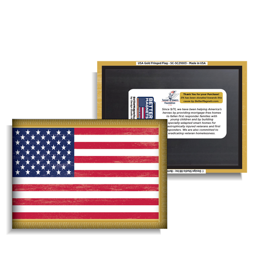 USA Gold Fringed Flag