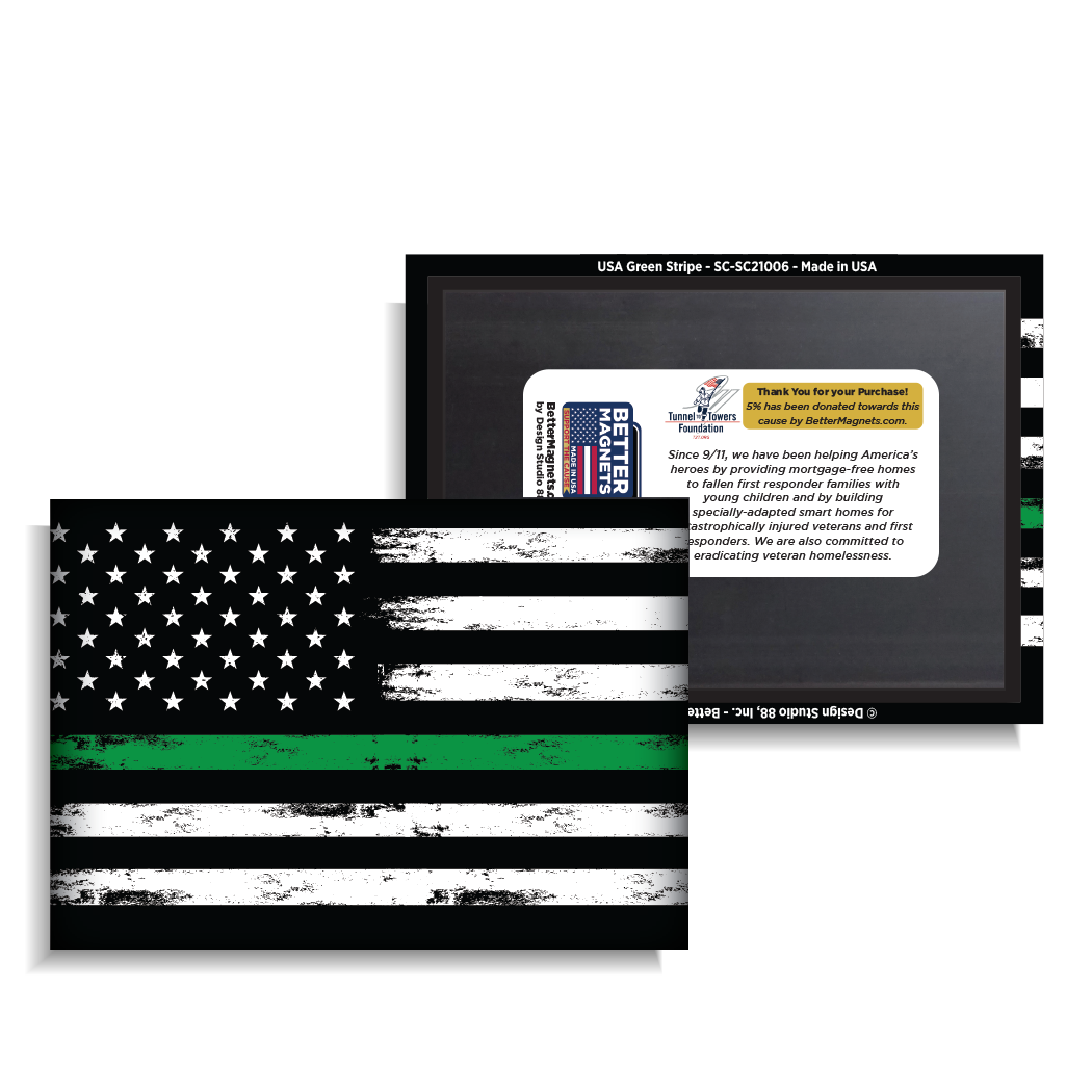 USA Green Stripe Flag