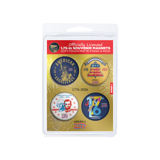America250™ 1.75-in Round Better Minis 4-Pack | Series 1 | Officially Licensed America250™
