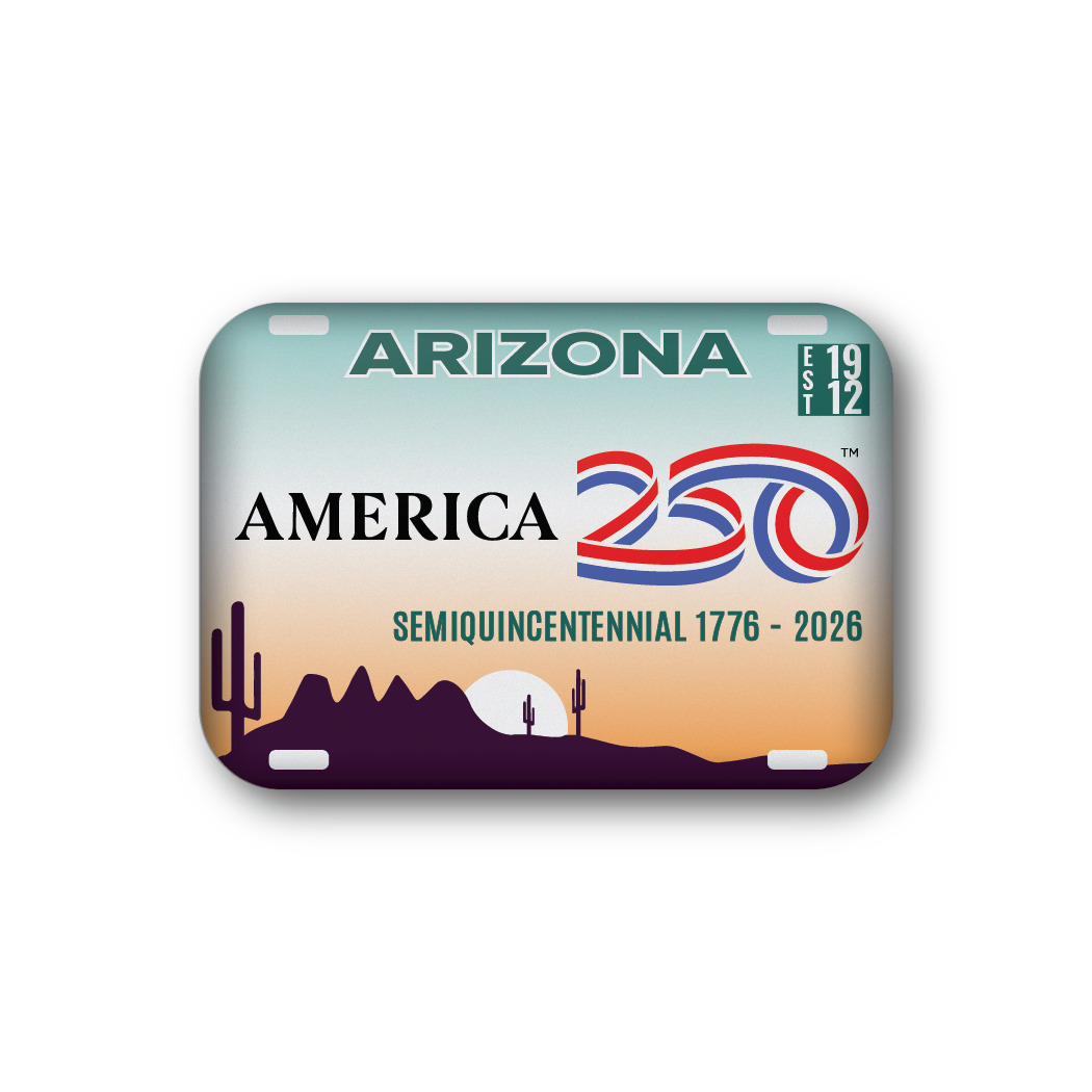 Arizona 250 License Plate | Officially Licensed America250™