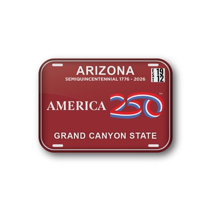 Arizona Red 250 License Plate | Officially Licensed America250™