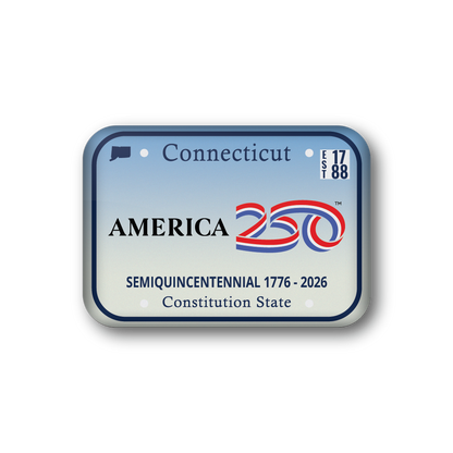 Connecticut 250 License Plate | Officially Licensed America250™