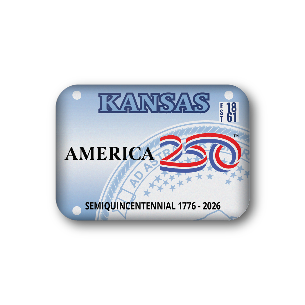 Kansas 250 License Plate | Officially Licensed America250™