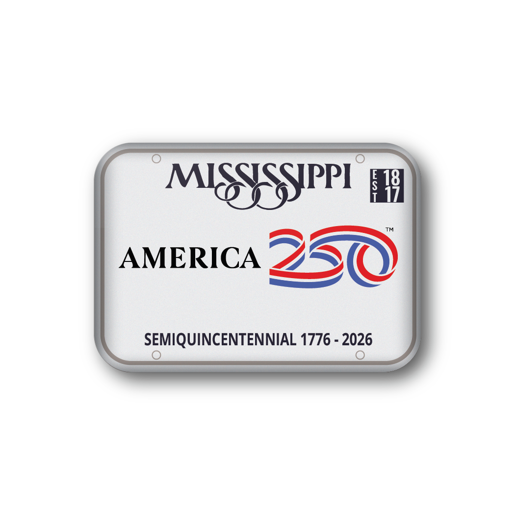 Mississippi 250 License Plate | Officially Licensed America250™