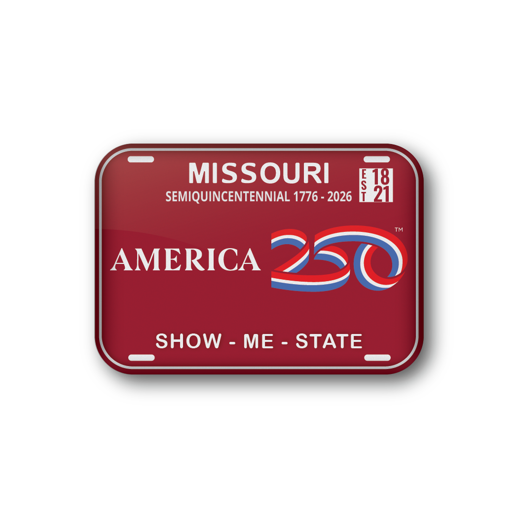 Missouri Red 250 License Plate | Officially Licensed America250™