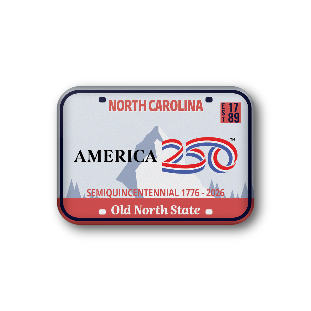 North Carolina 250 License Plate | Officially Licensed America250™