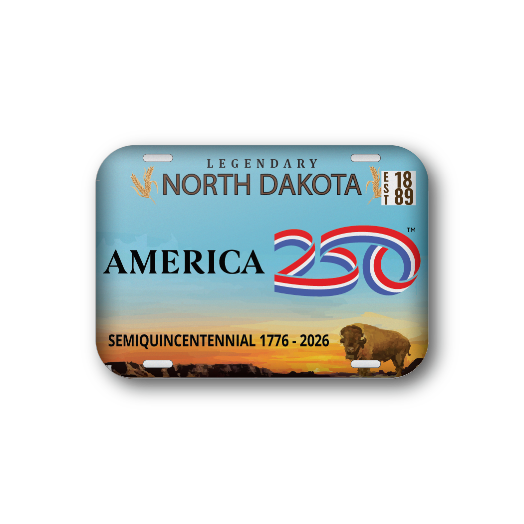 North Dakota 250 License Plate | Officially Licensed America250™
