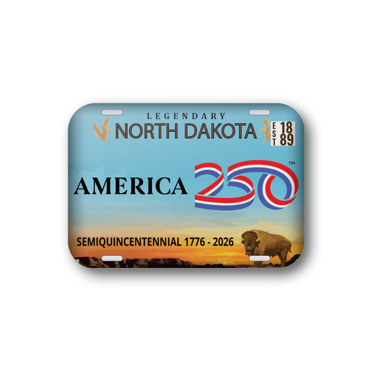 North Dakota 250 License Plate | Officially Licensed America250™