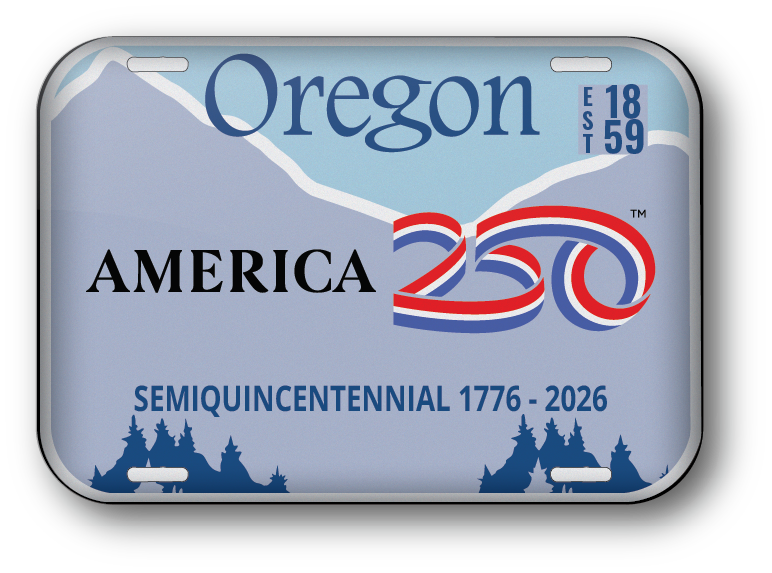 Oregon 250 License Plate | Officially Licensed America250™