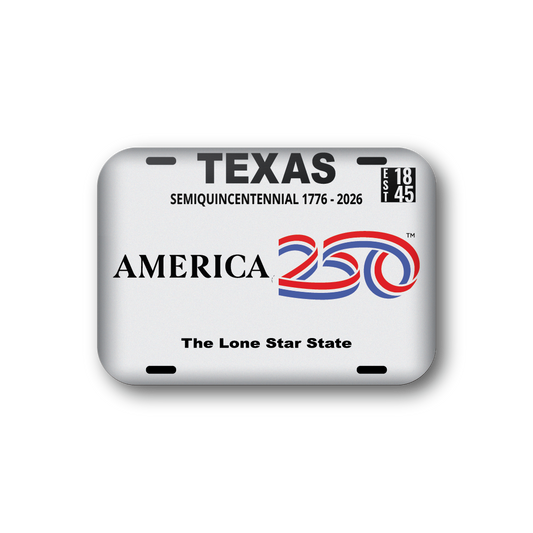 Texas White 250 License Plate | Officially Licensed America250™