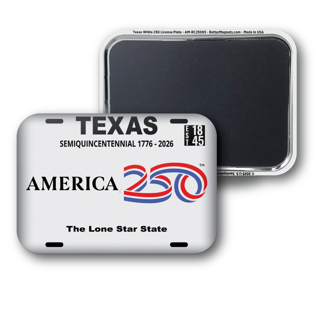 Texas White 250 License Plate | Officially Licensed America250™