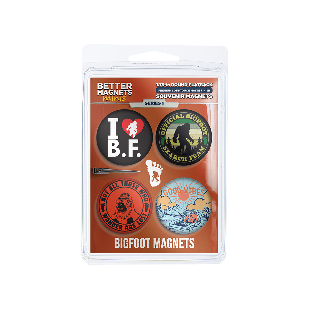 Bigfoot Magnets Series 1  | 4-Pack