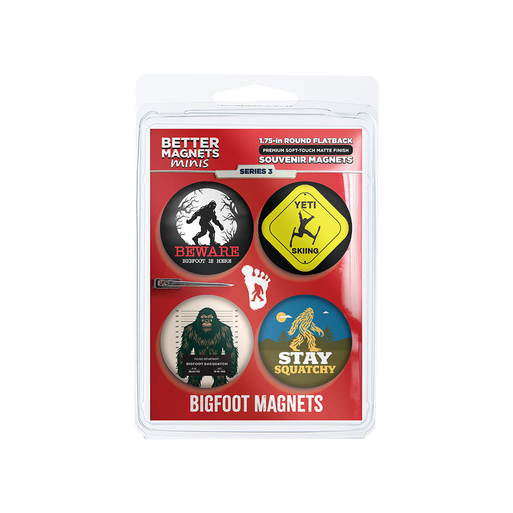 Bigfoot Magnets Series 3  | 4-Pack