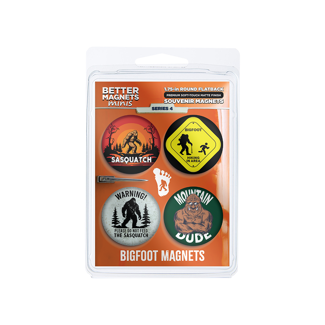 Bigfoot Magnets Series 4  | 4-Pack