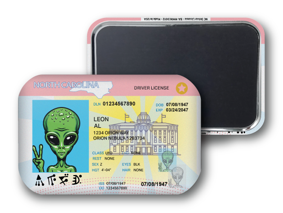 North Carolina Mini Alien Driver License