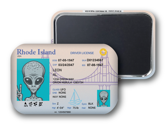 Rhode Island Mini Alien Driver License