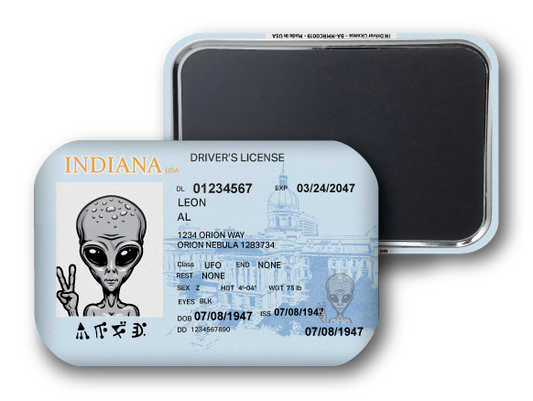 Indiana Mini Alien Driver License
