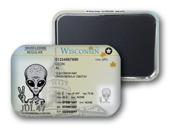 Wisconsin Mini Alien Driver License