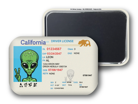 California Mini Alien Driver License