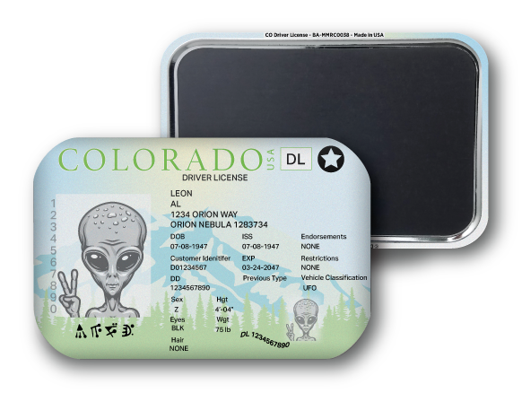 Colorado Mini Alien Driver License