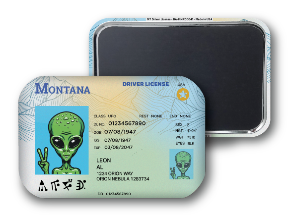 Montana Mini Alien Driver License