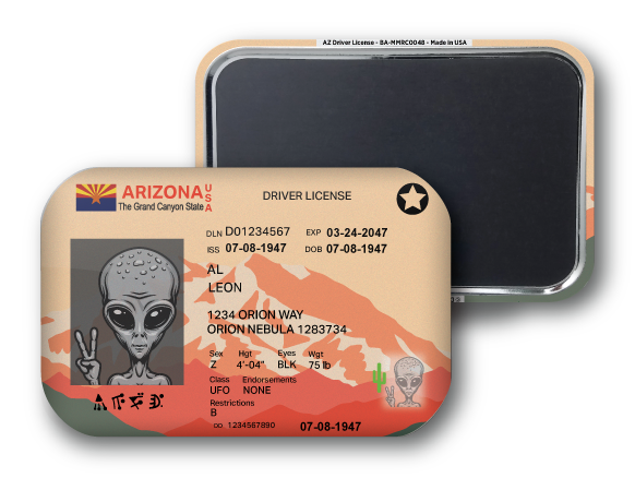 Arizona Mini Alien Driver License