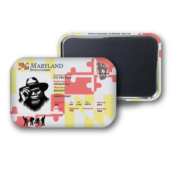Maryland Mini Bigfoot Driver License