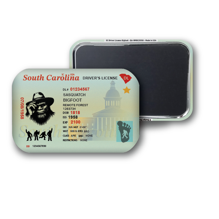 South Carolina Mini Bigfoot Driver License