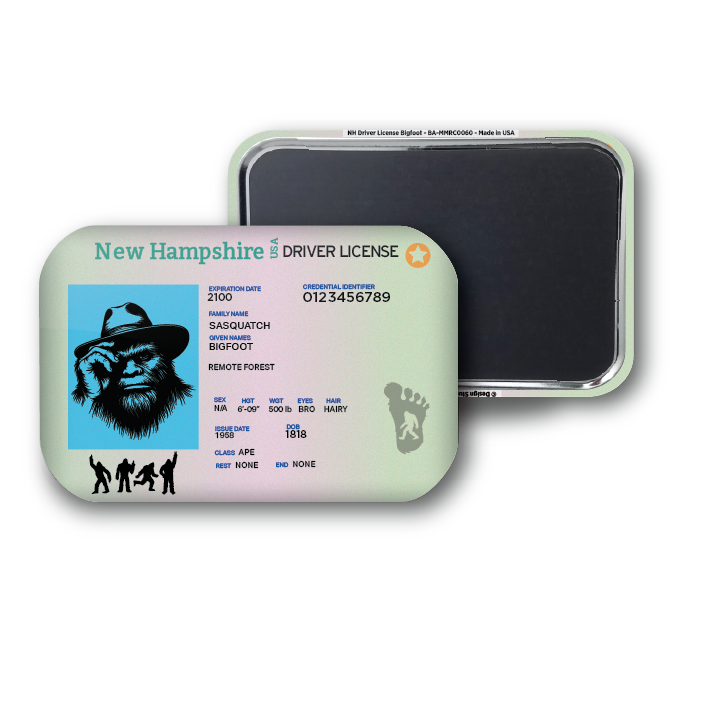 New Hampshire Mini Bigfoot Driver License