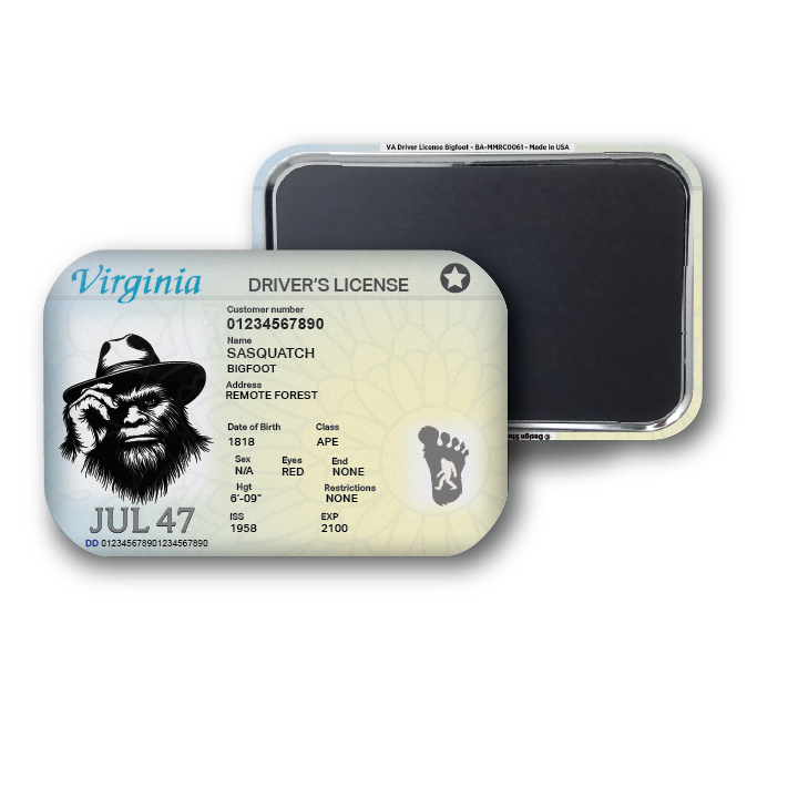 Virginia Mini Bigfoot Driver License