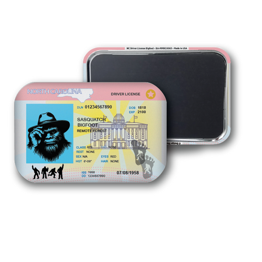 North Carolina Mini Bigfoot Driver License