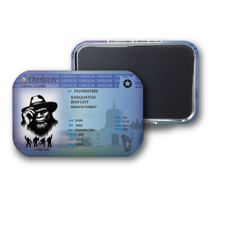 Oregon Mini Bigfoot Driver License